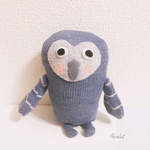 靴下フクロウのフクちゃん(ネイビー)
