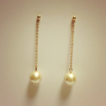 コットンパール♡チェーンピアス