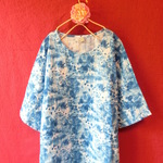 ◆SALE￥2,000引き!!◆水彩ウォーターカラー　ふんわりワンピース　blue 
