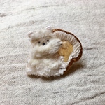 しろくま×バタートーストのブローチ