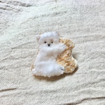 しろくま×メロンパンのブローチ