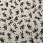 綿麻【布 110×50】プードル グレー