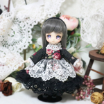 オビツ11 服 【クラシカルローズドレス ブラック】