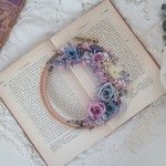 【母の日ギフト】　刺繍枠アレンジ　12㎝　lavender 