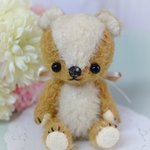 　*SABOBEAR* モカ×ホワイトの小さなベア