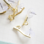 New！8個★ピアス金具★メタル★スティック