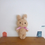 ふわもこうさぎさん（ベージュ　約24㎝）