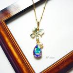 花とオーロラのしずく＊*ネックレス。