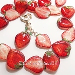 【chirico.handmade 様専用】スライスいちごのぷっくりキーホルダー🍓