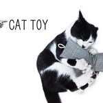 Square Toy｜猫キッカーおもちゃ（コットン×リネン）※ピンクラインのみ
