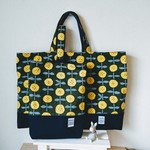 レッスンバック(北欧FLOWERカーキ)