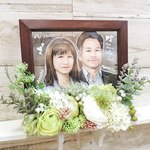 《通常サイズ/グリーン》挙式後もインテリアになる置き型ウェルカムボード
