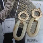 RUKIRIRIA #249 メタルゴールドピアス  チェーンピアス 大ぶりピアス 大ぶりイヤリング 