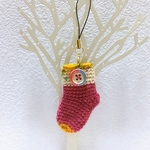 オパール毛糸のミニ靴下ストラップ