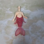 人魚素体 ピンク/ホワイティ オビツ11サイズ　透明