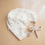 ..•*•**•++.•コットンのまぁるいポコポコボンネット*•..*.•