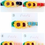 🌻ひまわり mini🌻　5色　コットン首輪　★小型犬＆猫の首輪★
