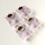 ♡4コセット♡  PVC タッセル　水玉 パステルパープル