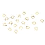 M3136  500個 ネイルパーツ メタルパーツ 太陽フレーム 6.6×6.6mm ゴールド【約500ヶ】