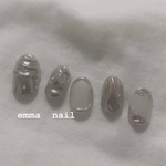 《No.19》【再再販】ネイルチップ # ミラーネイル #ニュアンスネイル# 個性派ネイル
