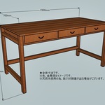 ｈさまオーダー作品＊Ｗ1500＊Woodデスク＊