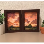 原画『夕景の音色』額縁付き