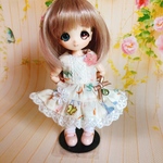 オビツ11サイズ 小さなお花とちょうちょのドレスセット