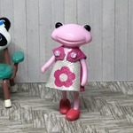 フォーチュンの洋服♪プラチナラメ×ピンクのお花