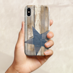 メンズへのプレゼントに！iPhone11/iPhoneXR/iPhoneXS/iPhone/スマホケース/ウッド/デニム/星/木目/お揃い/ペア/名入れ/おそろい/夏