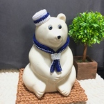 【再販】しろくま貯金箱 マリンスタイル