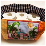 ロラライハリス柄 布バスケット（大）⓾