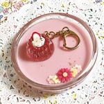  ピンクflowerゼリーキーホルダーとcircleキートレイ