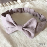 【TRES】渋味スモーキーラベンダー リボンヘアバンド   キッズサイズ