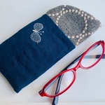 ミナペルホネン◎眼鏡ポーチ ちょうちょネイビー タンバリン サングラス