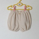 【セール】スラブダブルガーゼかぼちゃパンツ　ライトベージュ　サイズ70～