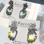 2way polygon pierce (イエロー、グリーン)ステンレスピアス