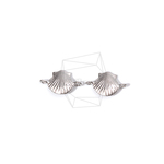 CNT-183-MR【2個入り】シェル ペンダント,Shell With CZ Cubic /12mm X 7mm