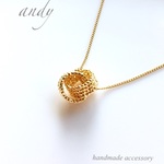 Twist Metal Charm Gold Necklace