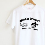 サメとシャチはどっちが強いの？Ｔシャツ　メンズタイプ