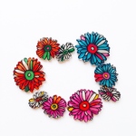 （再再販) flowerアシメピアス（orange)