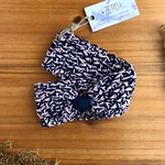 りぼん風コットンヘアバンド＊ネイビーピンク