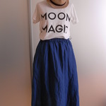 LINEN ロングスカート *アオゾラ*　size FREE