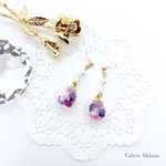 New!コロロんかすみ草のガラスドームイヤリング/ピアス