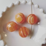 ラスト1セット◆ デッドストック 18mm ビーズ オレンジ
