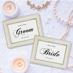 海外風☆ 受付サイン 名入れ Groom&Bride 2枚セット