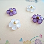 《再販》きらめく花ピアス（小）