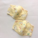立体ガーゼマスク☆ねこ柄☆２枚セット【幼～低学年向け】