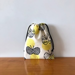 巾着 19×15/ミズタマチョウチョ