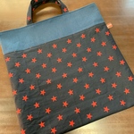 専用 40×40 ペタンコバッグ ブラック レッド スター