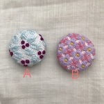 地刺し 刺繍 ヘアゴム  ブローチ